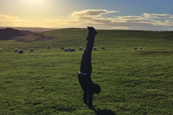 Iceland Yoga Handstand