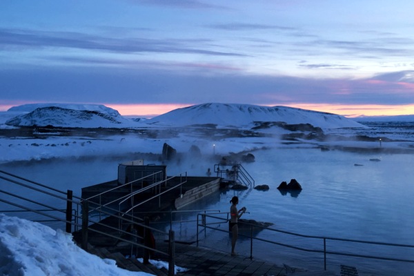 Nature Baths Winter Iceland